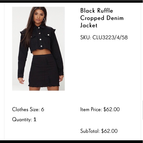 black denim jacket pretty little thing